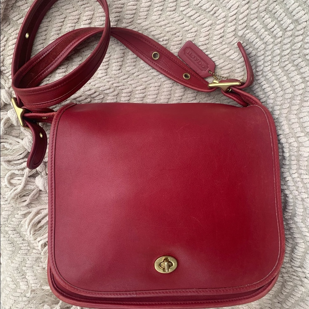 Rare Red Coach Stewardess bag from Costa Rica